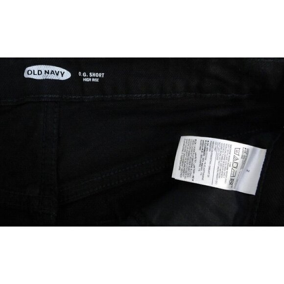 OLD NAVY black O.G. high rise cuffed jean shorts 3" inseam women's size 2, NEW - Picture 5 of 5